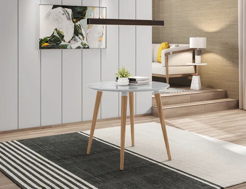 Mesa Veneza Redonda com Vidro